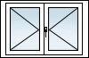 Fenêtres PVC 2 vantaux OF gauche OF droit