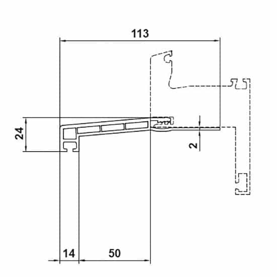 Fenêtres PVC accessoires bavette en neuf 24x113mm