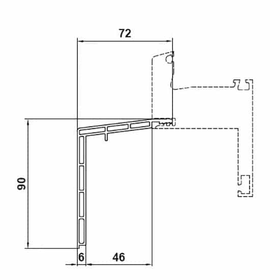 Fenêtres PVC accessoires bavette en réno 90x72mm