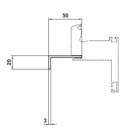 Cornière PVC droite 60 x 30 mm - Finition Fenêtre PVC