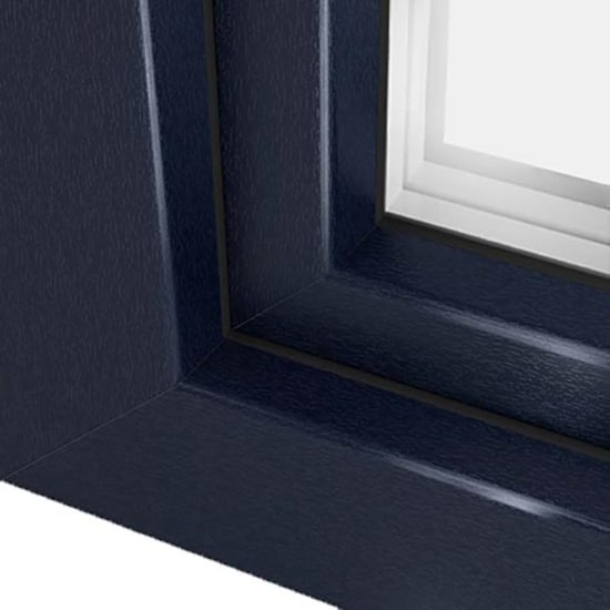 Fenêtres PVC couleurs bleu acier