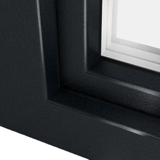 Fenêtres PVC couleurs gris anthracite aspect bois