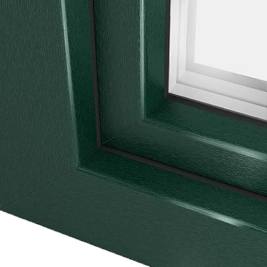 Fenêtres PVC couleurs vert mousse