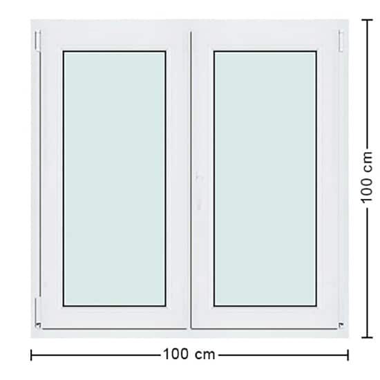 Fenêtres PVC de dimensions : 100x100cm