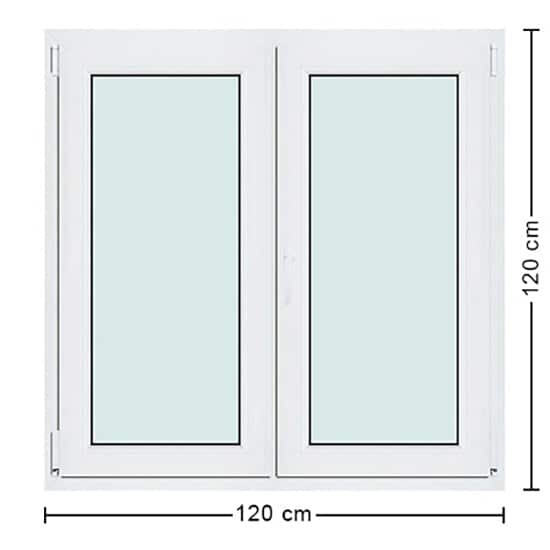 Fenêtres PVC de dimensions : 120x120cm