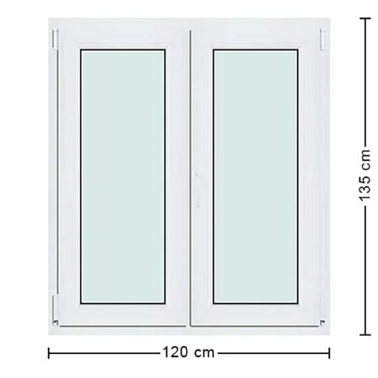 Fenêtres PVC de dimensions : 120x135cm