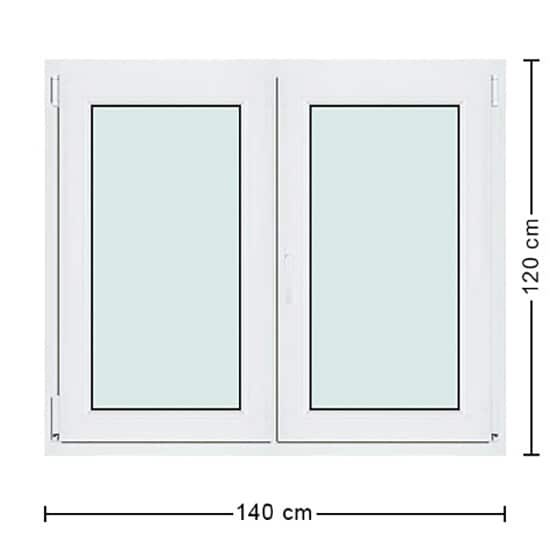 Fenêtres PVC de dimensions : 140x120cm