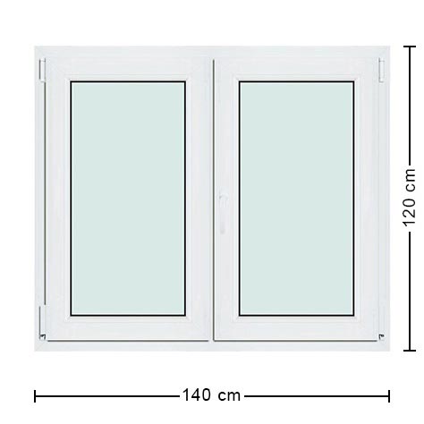 dimensions de la fenêtre pvc 140x120