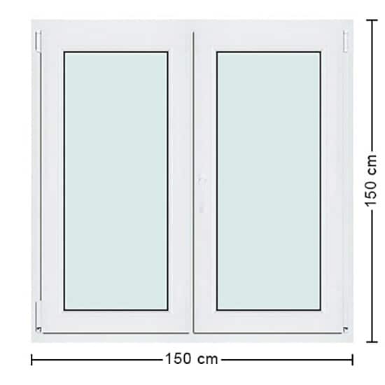 Fenêtres PVC de dimensions : 150x150cm