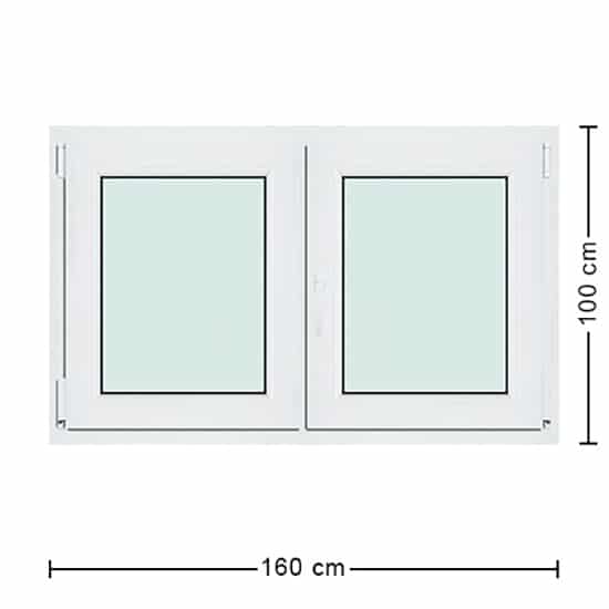Fenêtres PVC de dimensions : 160x100cm