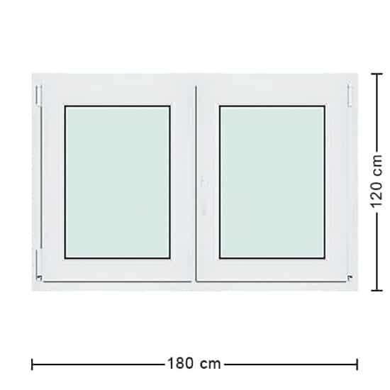 Fenêtres PVC de dimensions : 180x120cm