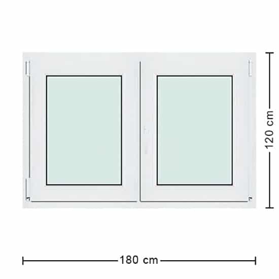 Fenêtres PVC de dimensions : 180x120cm