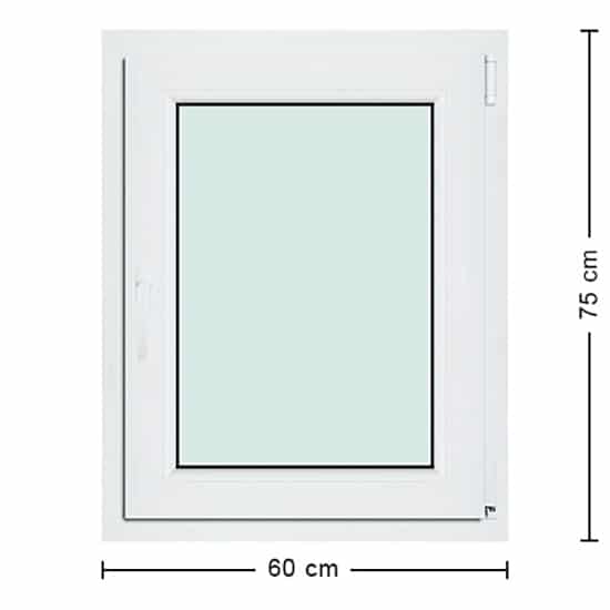 Fenêtres PVC de dimensions : 60x75cm