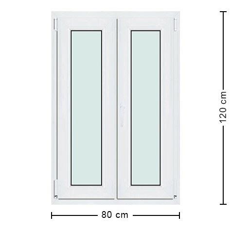 dimensions de la fenêtre pvc 80x120