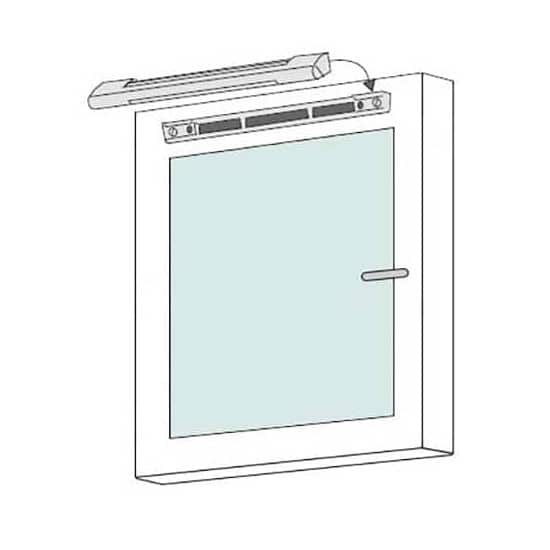 Mortaise de ventilation : fenêtre PVC avec mortaise seule