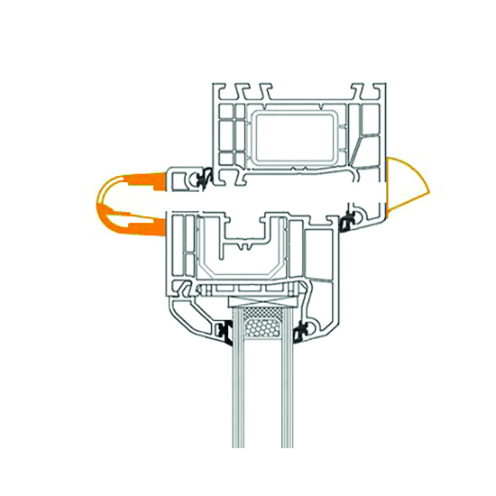 Fenêtres PVC avec ventilation autoréglable schéma technique