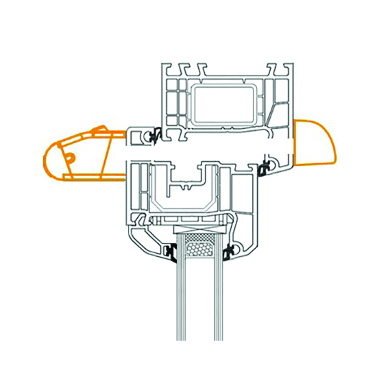 Fenêtre avec grille de ventilation hygroréglable