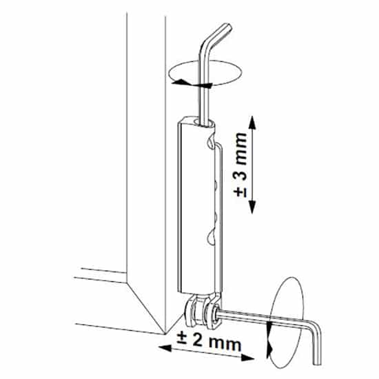 Fenêtres PVC réglages ajustement horizontale et verticale